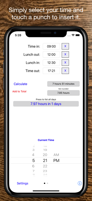 ‎Time Clock Helper Screenshot